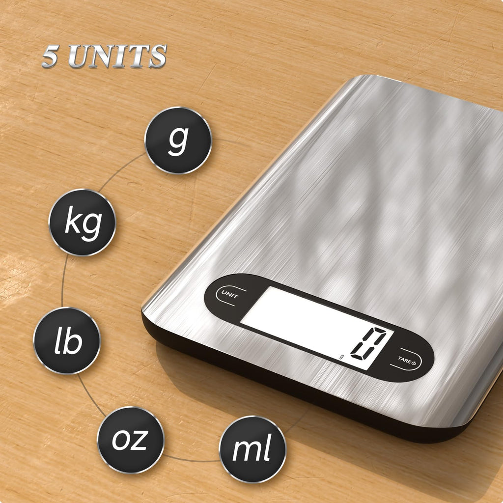 Digital Kitchen Scale 17 Pounds Capacity Stainless Steel V172988
