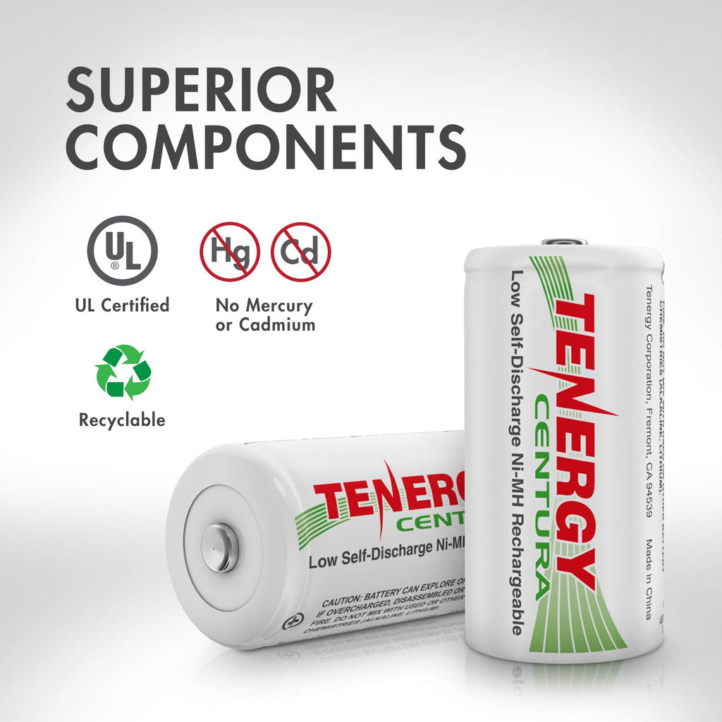 1.2V NiMH Rechargeable D Batteries 8000mAh 4 Pack W863