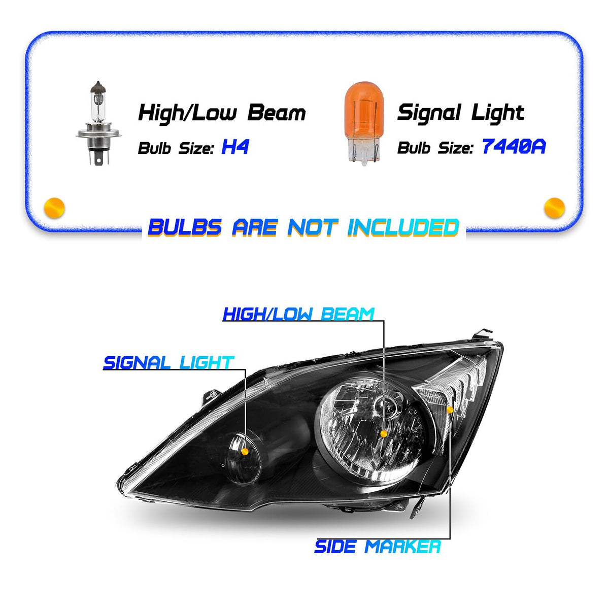 Halogen Headlight Assembly B718