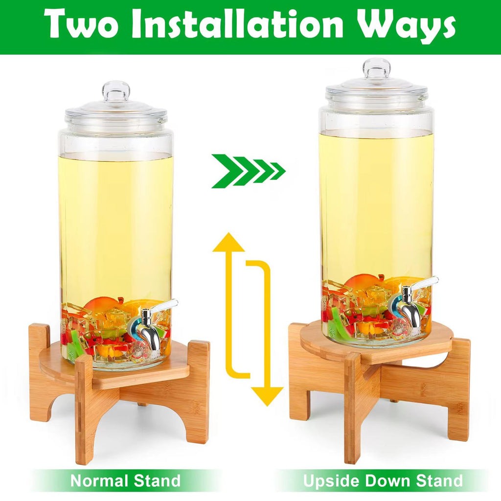 Bamboo Drink Dispenser Stand Z9122