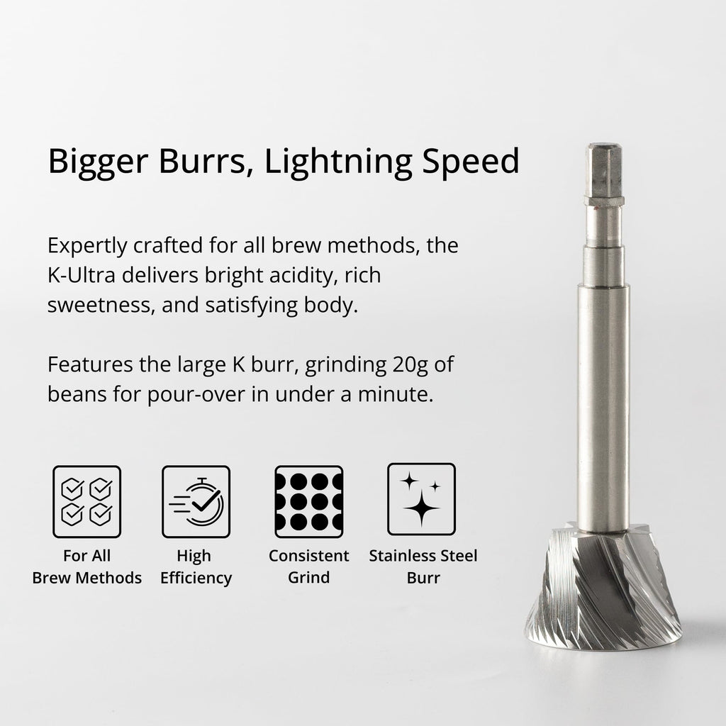 Manual Coffee Grinder Silver with Carrying Case Stainless Steel Conical Burr A119383