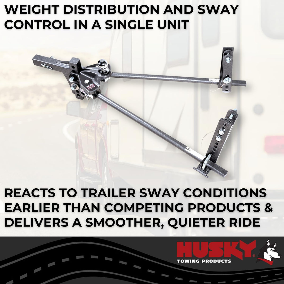 Weight Distribution Hitch 8000 lb GTW with 2-5/16 Inch Ball and Shank D3883