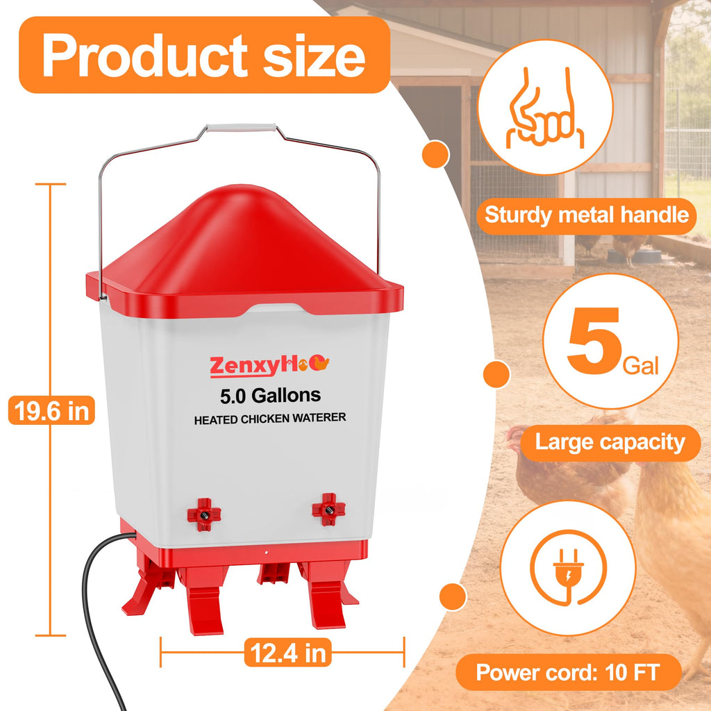 5.0 Gal Heated Chicken Waterer Bucket R467382