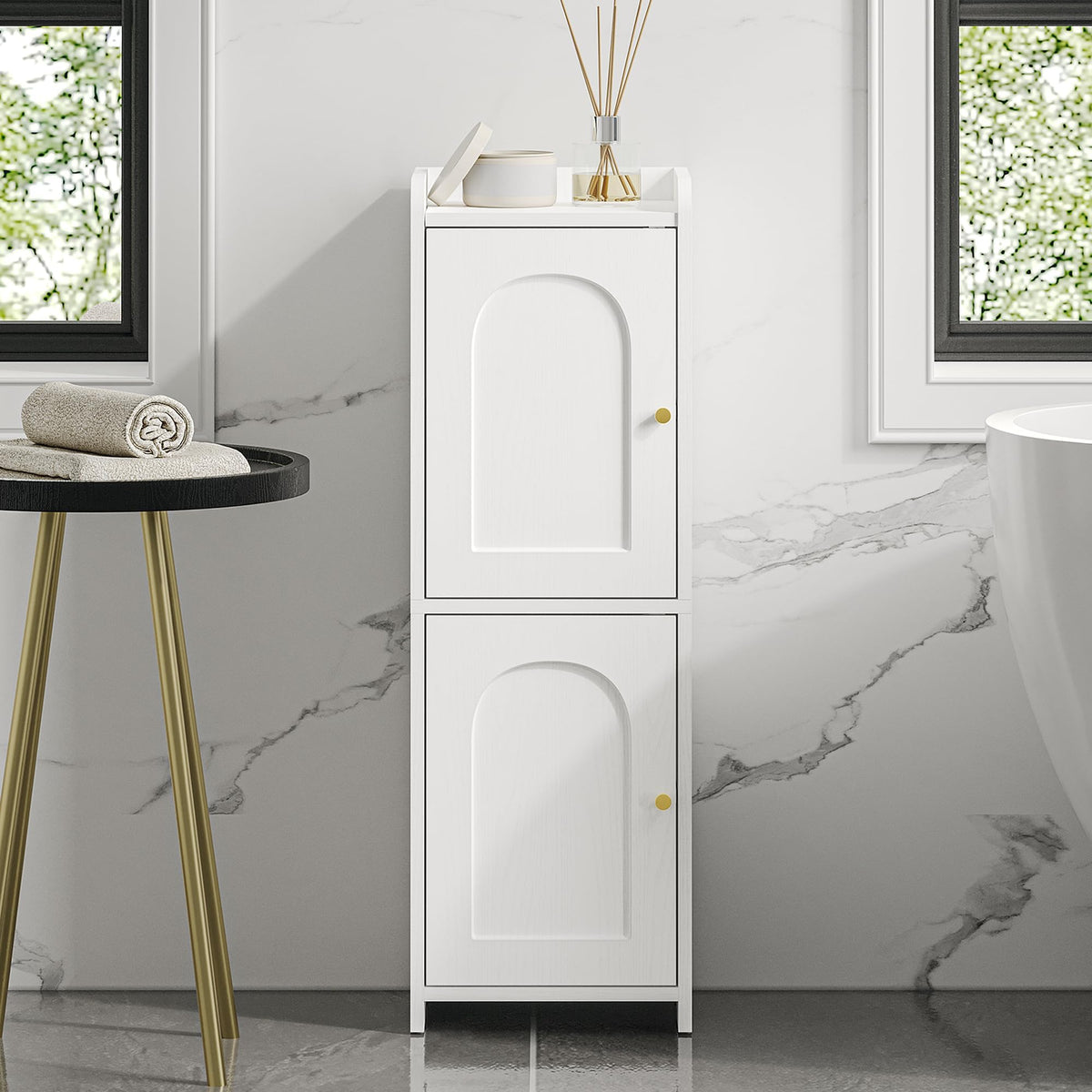 Bathroom Storage Cabinet with 2 Doors Q590603