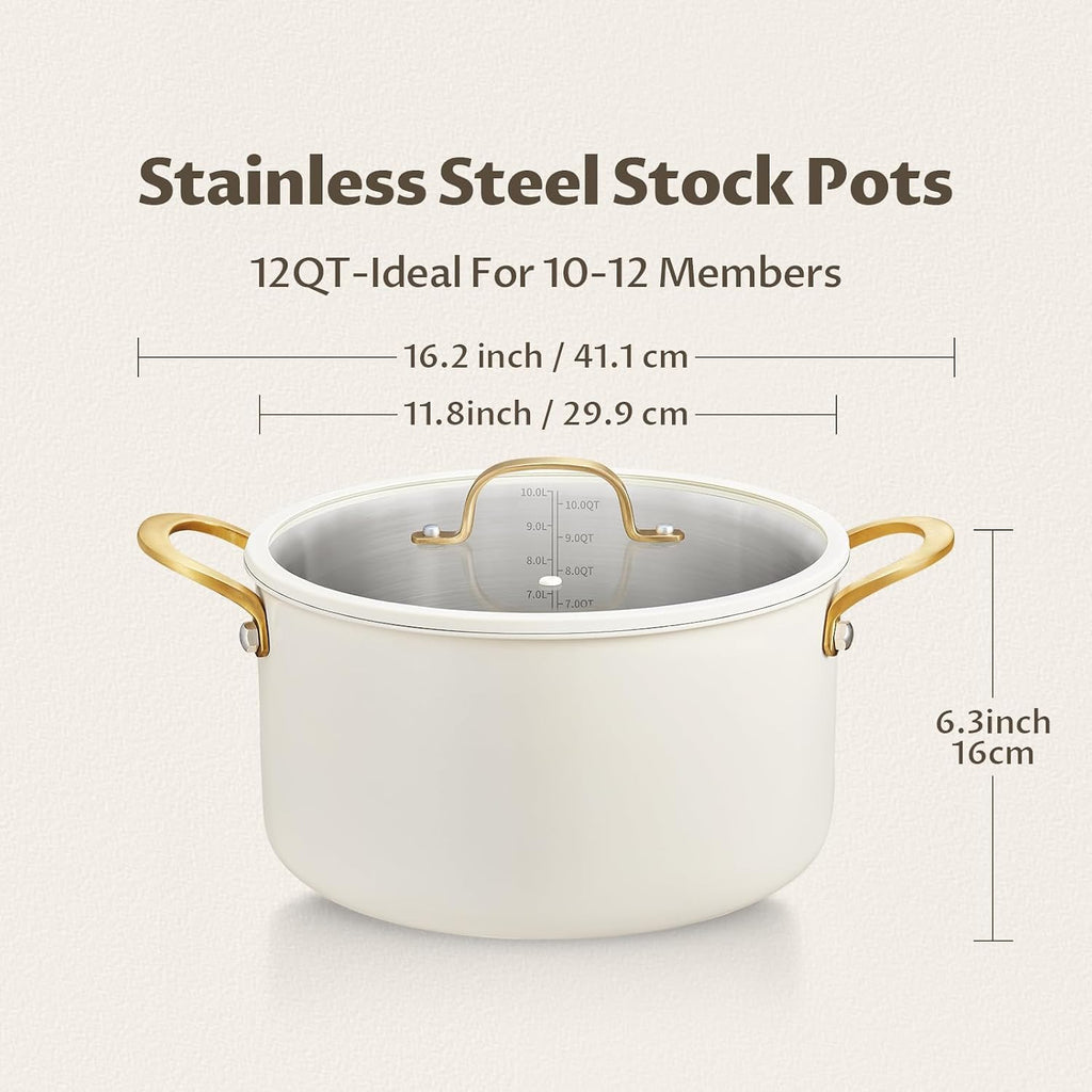 12 Quart Stainless Steel Stock Pot W87414