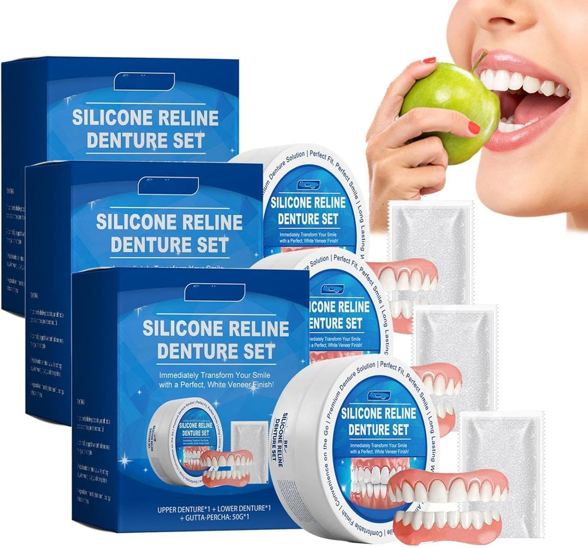 Silicone Reline Denture Set Upper and Lower B297
