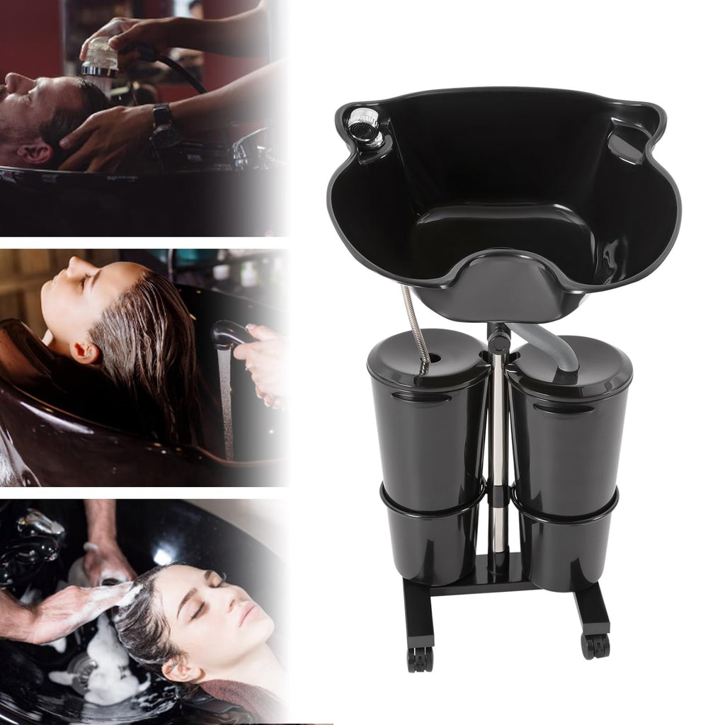 Portable Abs Shampoo Basin with 2 Water Buckets M5334