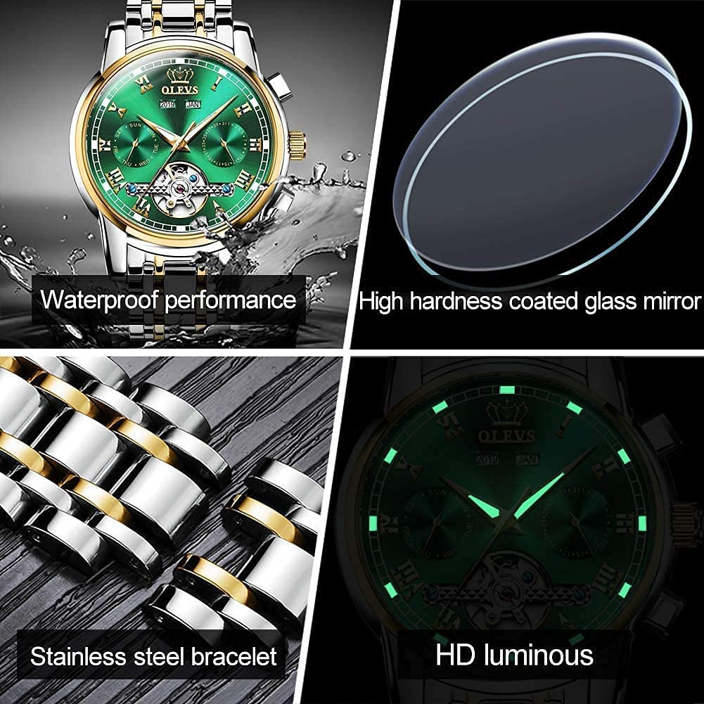 Automatic Mechanical Waterproof Stainless Steel Wrist Watch N634