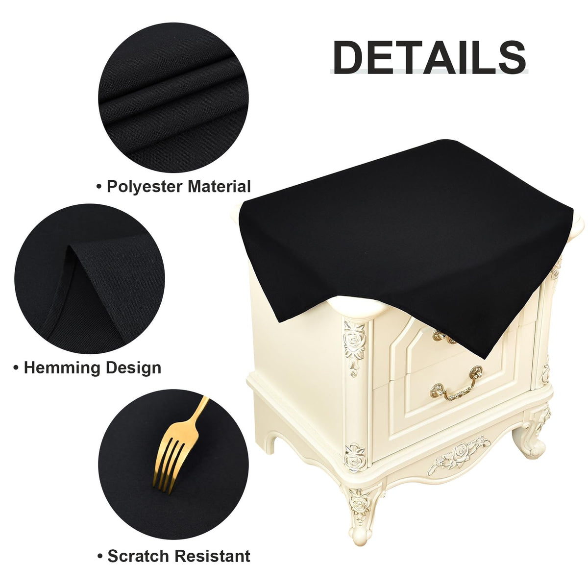 2 Pack 30x30 Inch Washable Tablecloth S787645