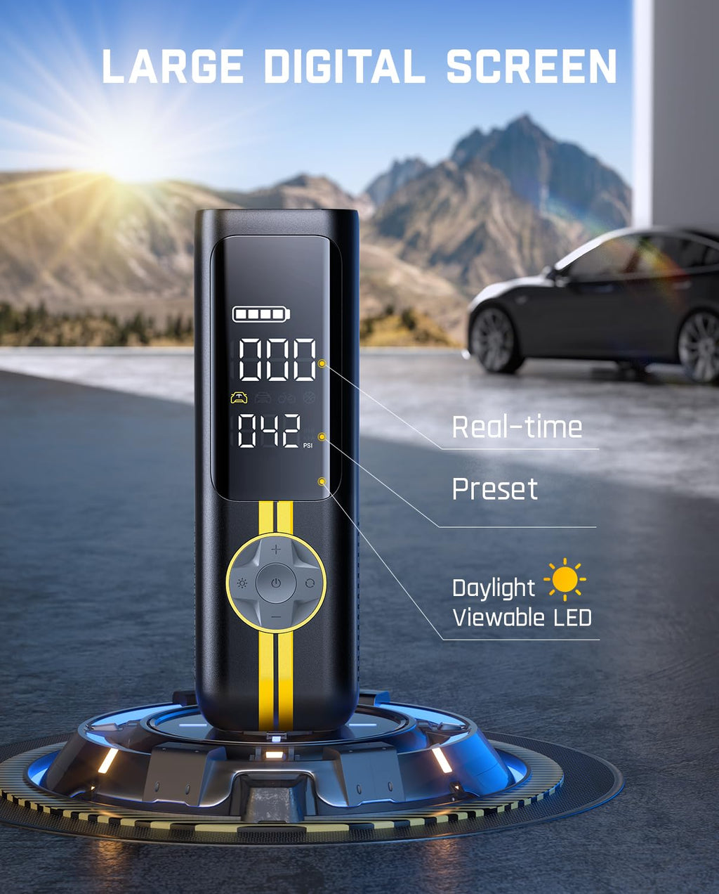 Portable Tire Inflator Air Pump U997