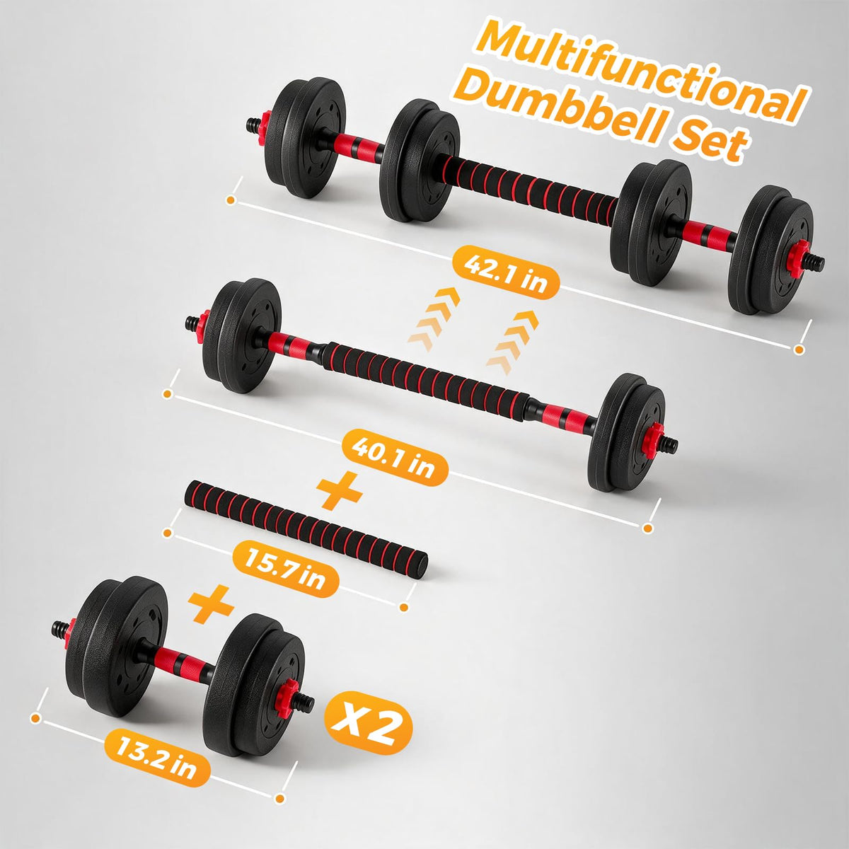 Adjustable Dumbbell Set 20/40/60LBS K950