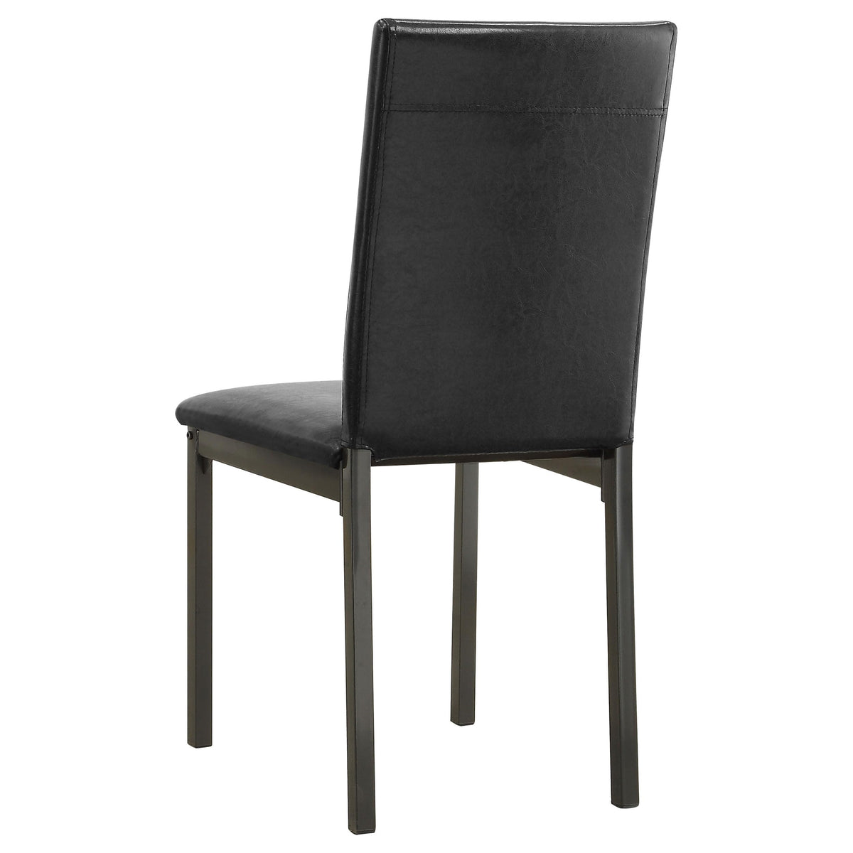 Set of 2 Faux Leather Upholstered Dining Side Chair Black and Grey N839