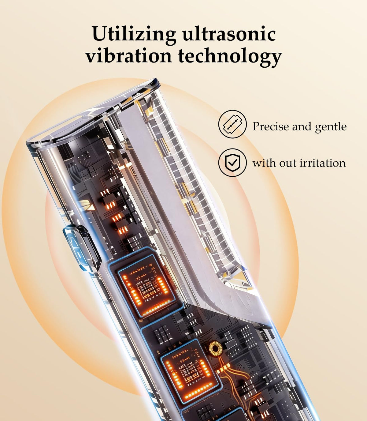 Rechargeable Dermaplaning Razor for Women Face with 10 Replacement Blades L68257
