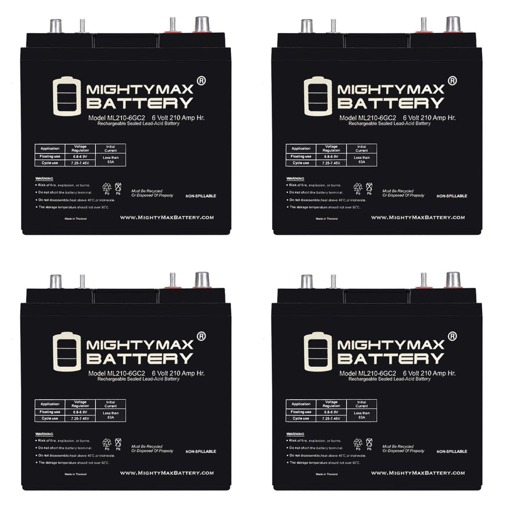 6V 210AH Deep Cycle AGM Battery 4 Pack O894701