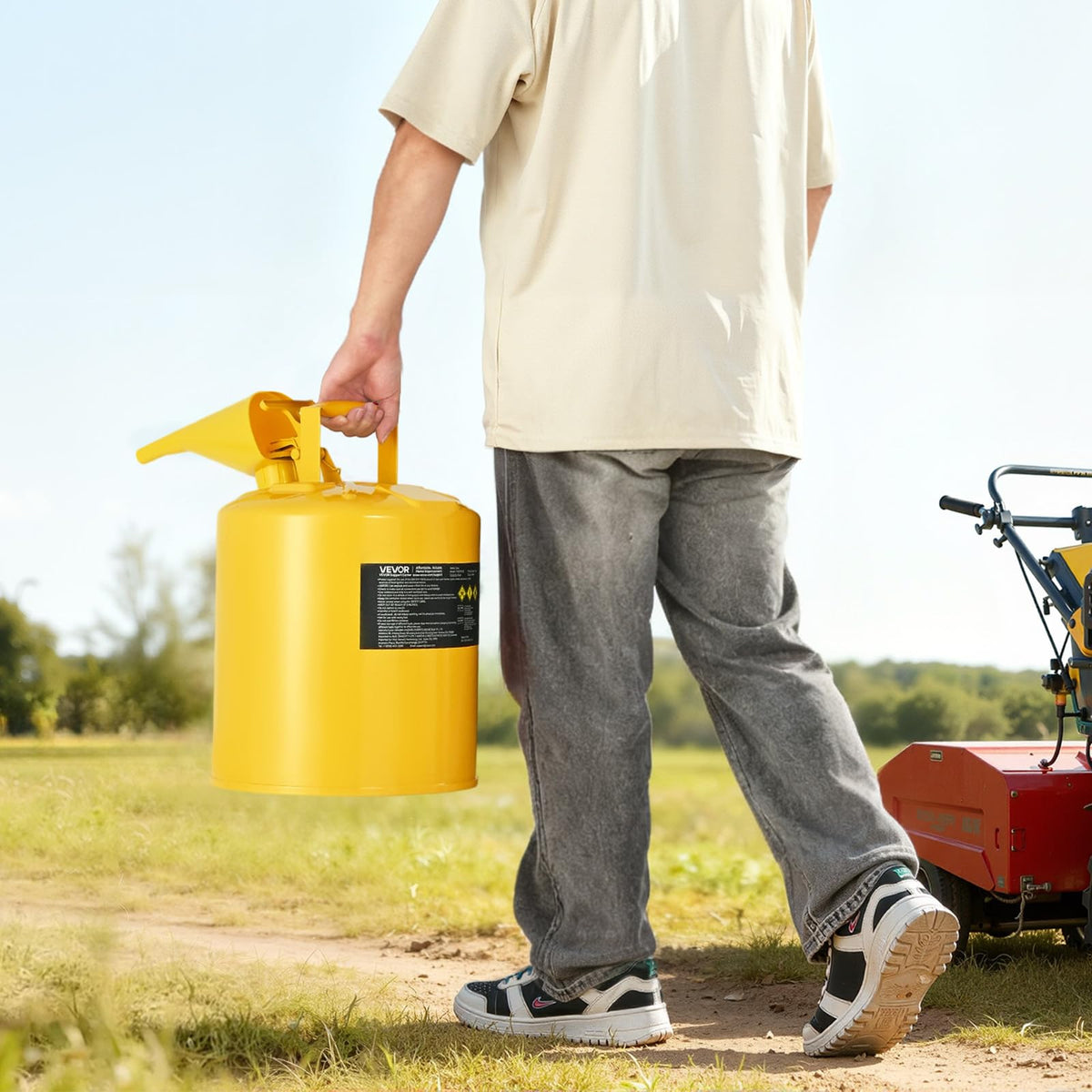 5 Gallon Type I Yellow Metal Container with Flame Arrester Z482