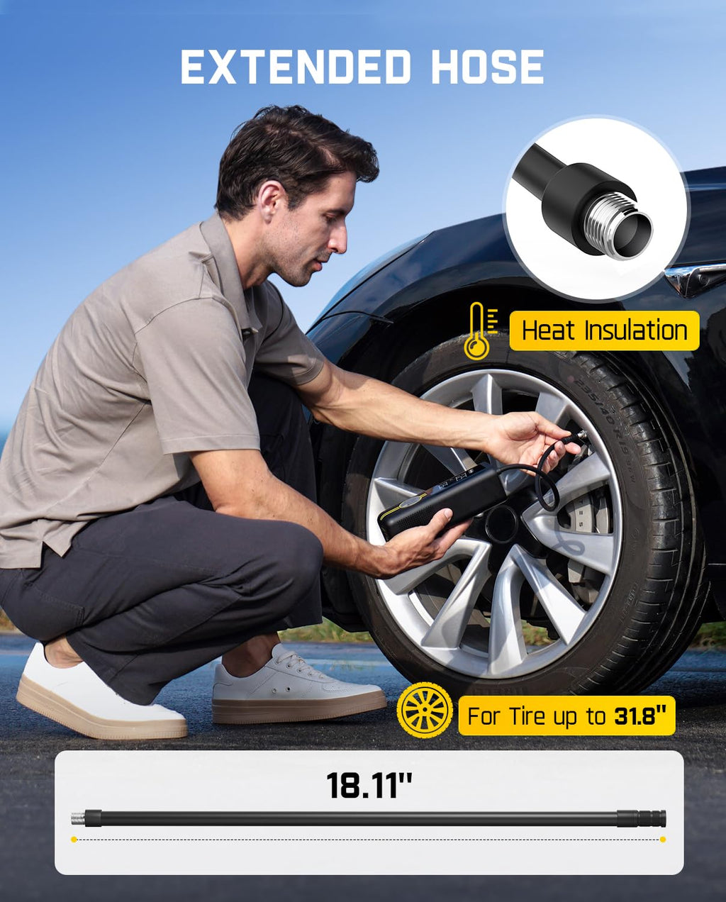 Portable Tire Inflator Air Pump U997