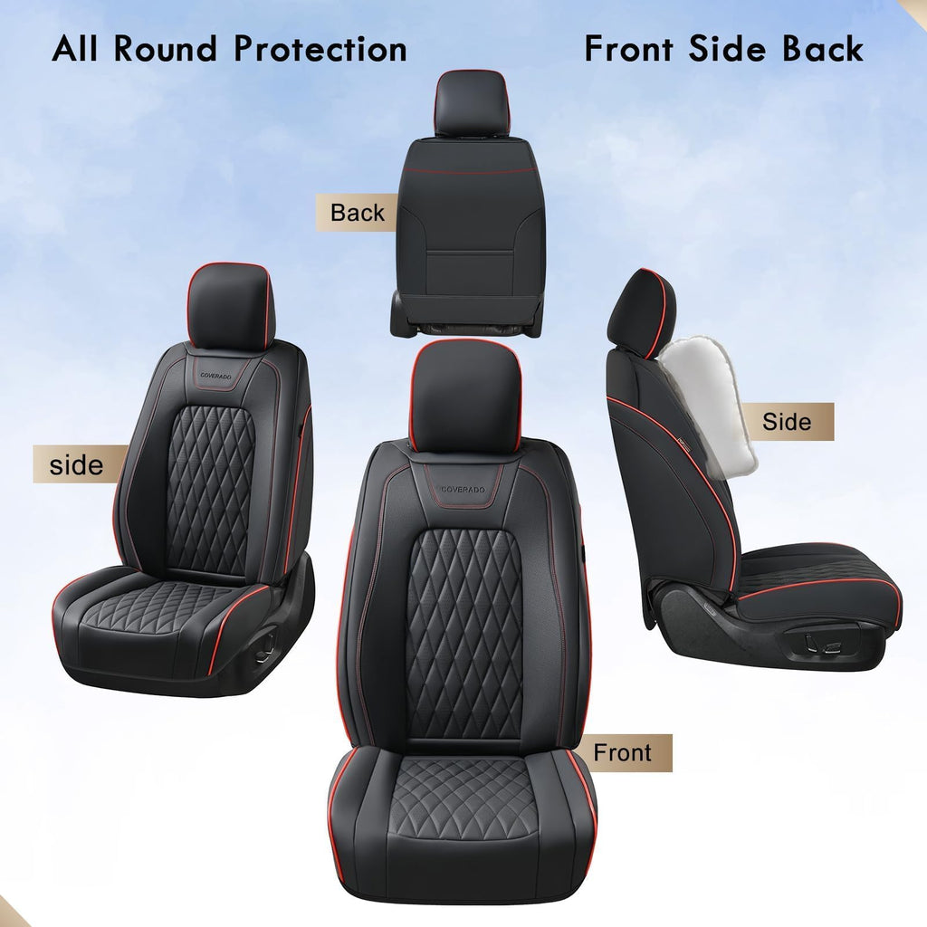 Leather Seat Covers Full Set Waterproof Custom Fit J9712