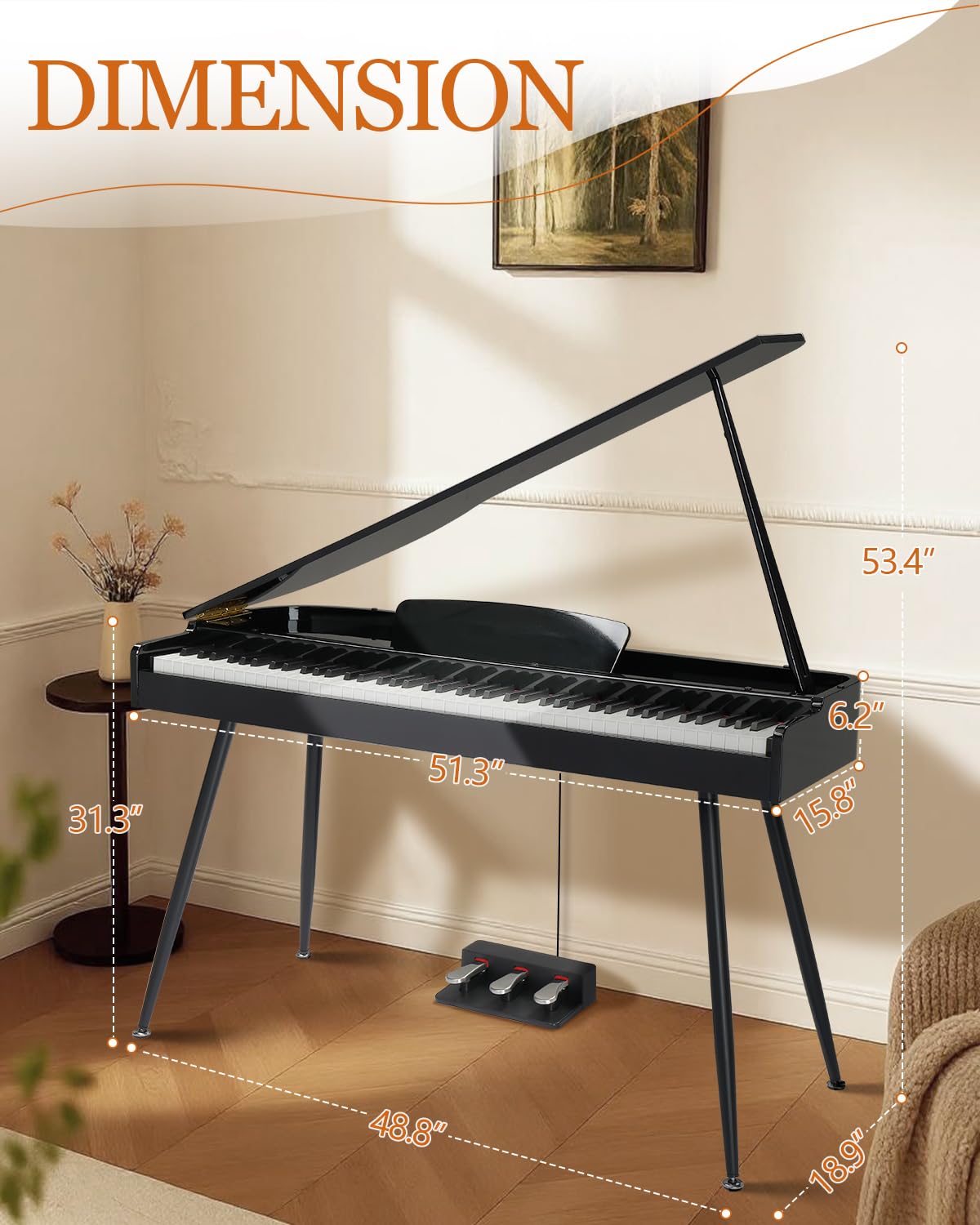 88 Key Weighted Action Digital Piano Y6882