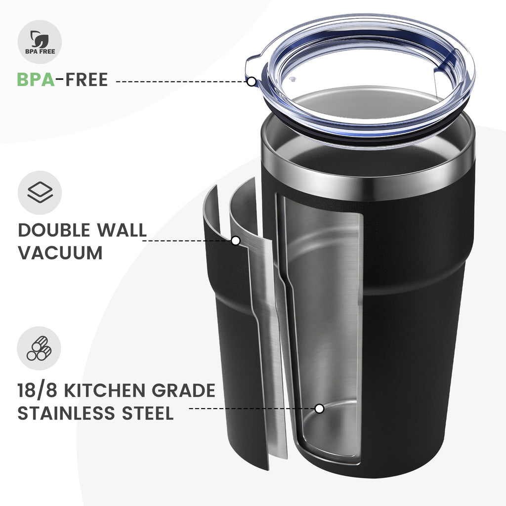 16oz Stainless Steel Insulated Tumbler with Lid K87829