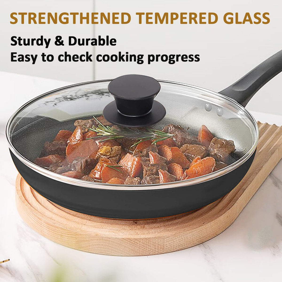 Tempered Glass Lid with Heat Resistant Handle 10.25 In C745167