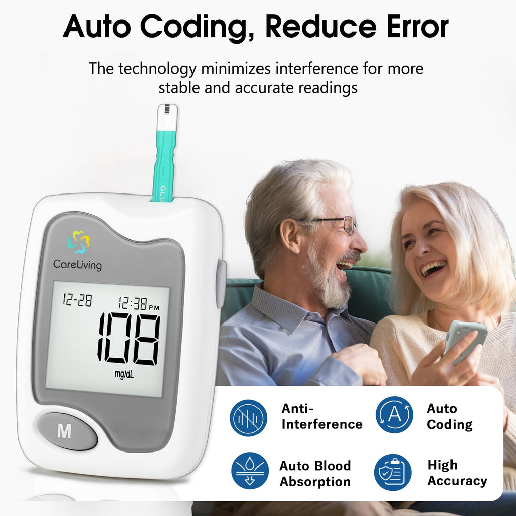 Blood Glucose Monitor Kit with 100 Test Strips and 100 Lancets N584522