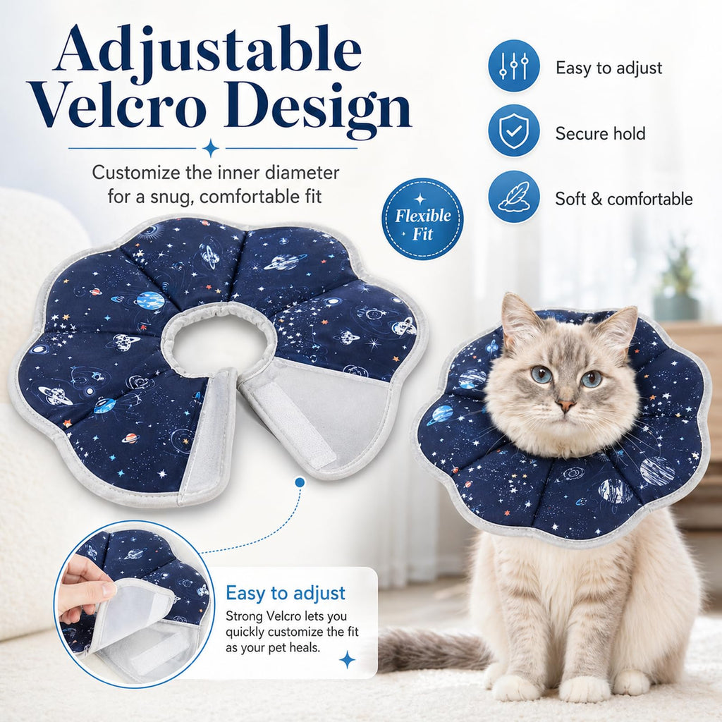 Soft Cat Recovery Cone Collar for Small Medium Cats V358