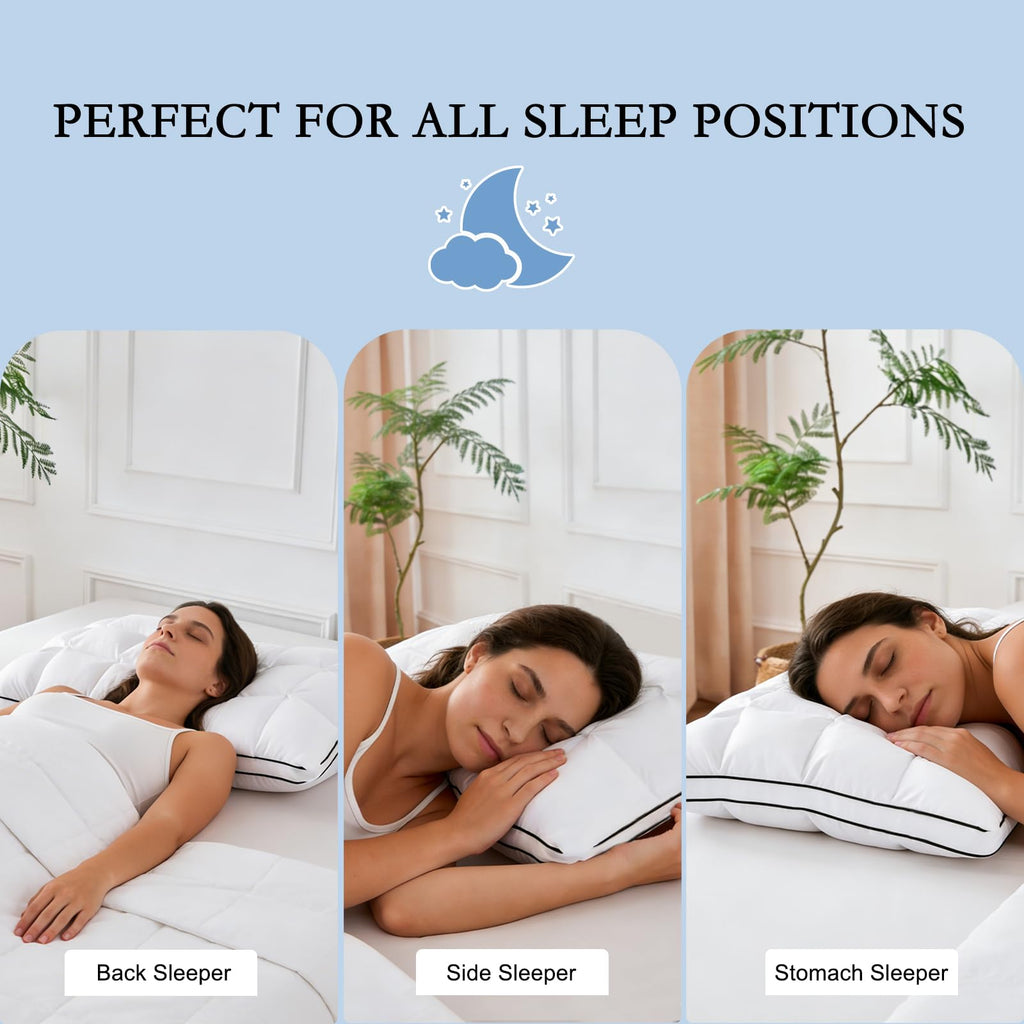 King Size Set of 2 Cotton Pillows I69578