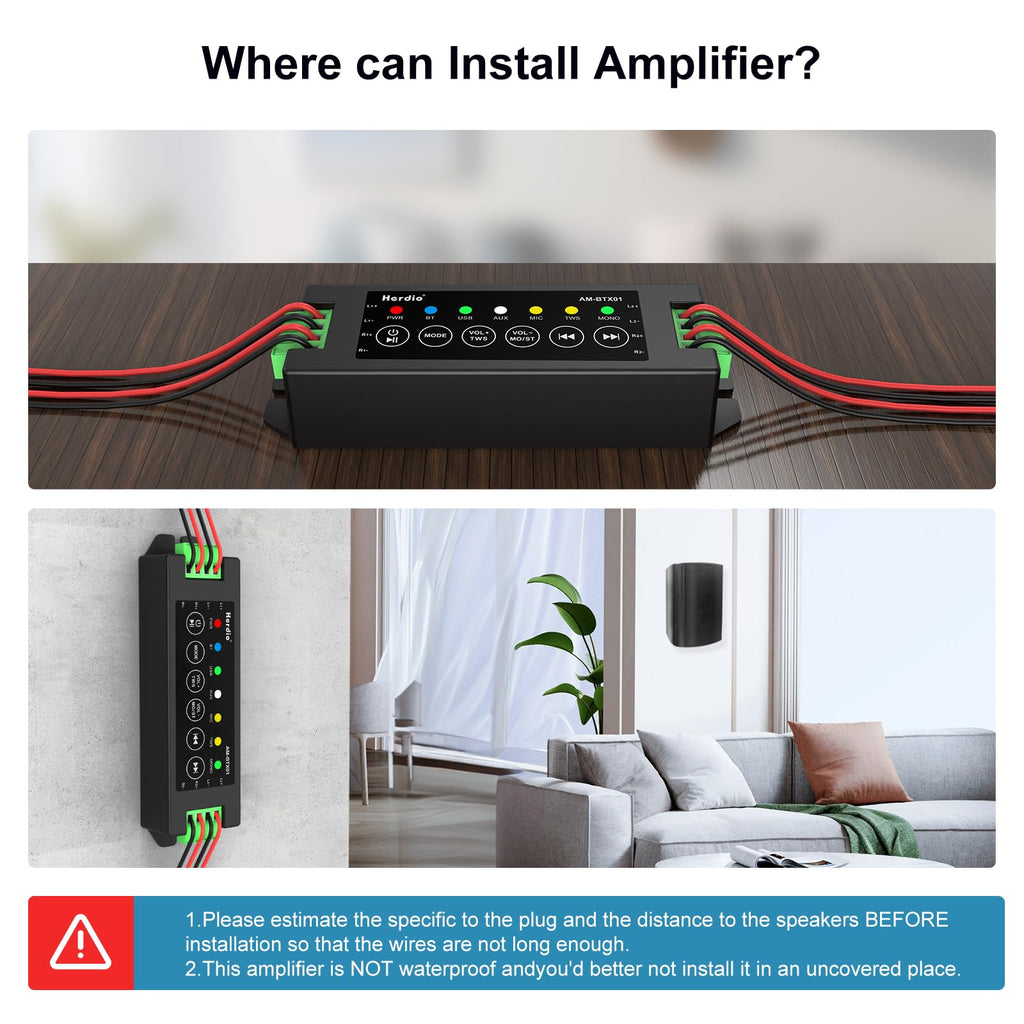 4-Channel Bluetooth Amplifier 200W with Power Supply I32801