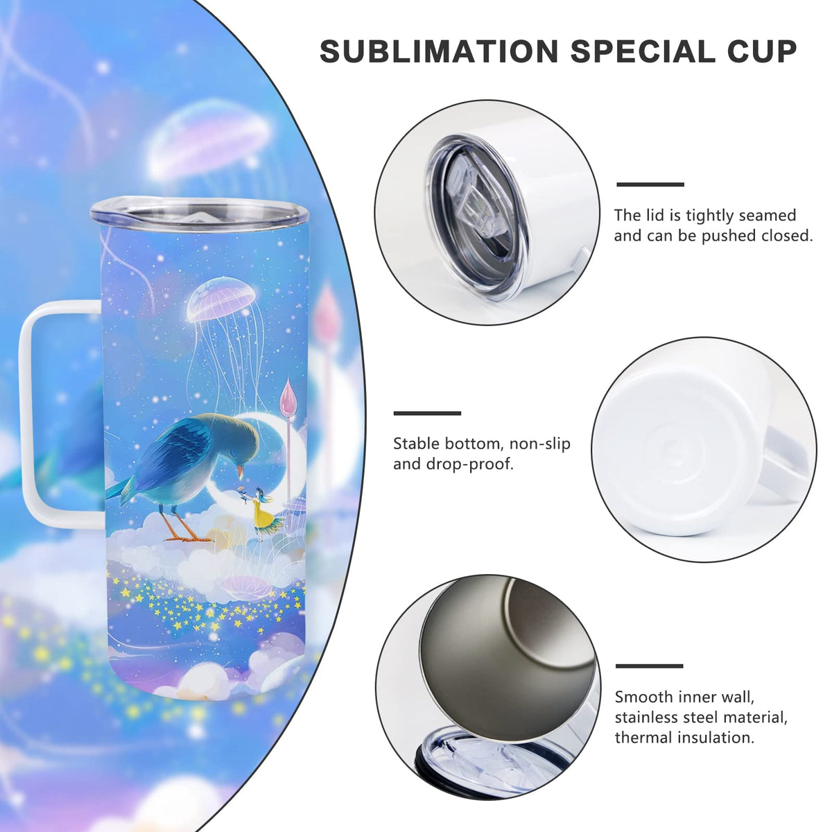 20oz Sublimation Skinny Tumbler with Handle & Coffee Mug X404956