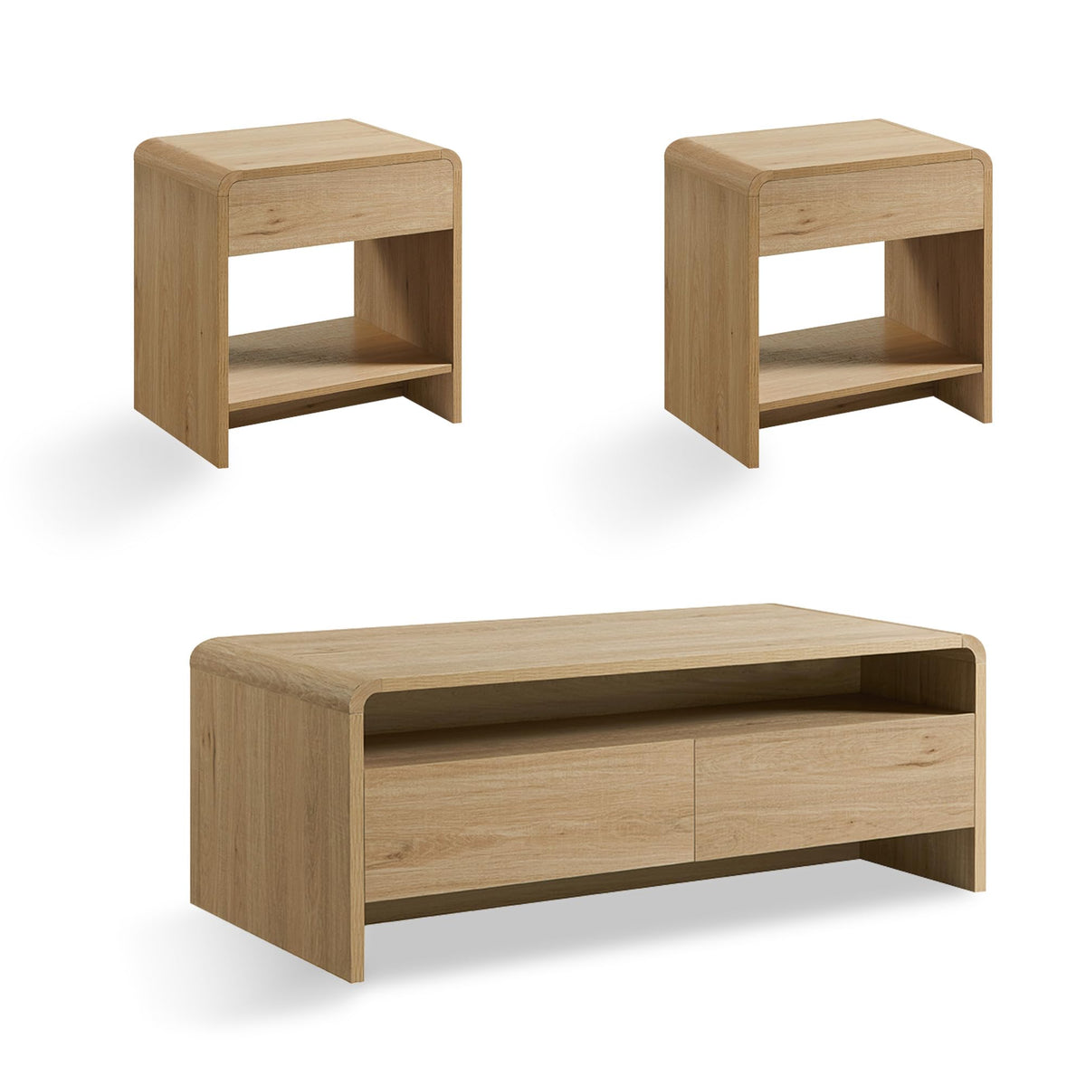 3-Piece Coffee Table Set with 2 End Tables U8187