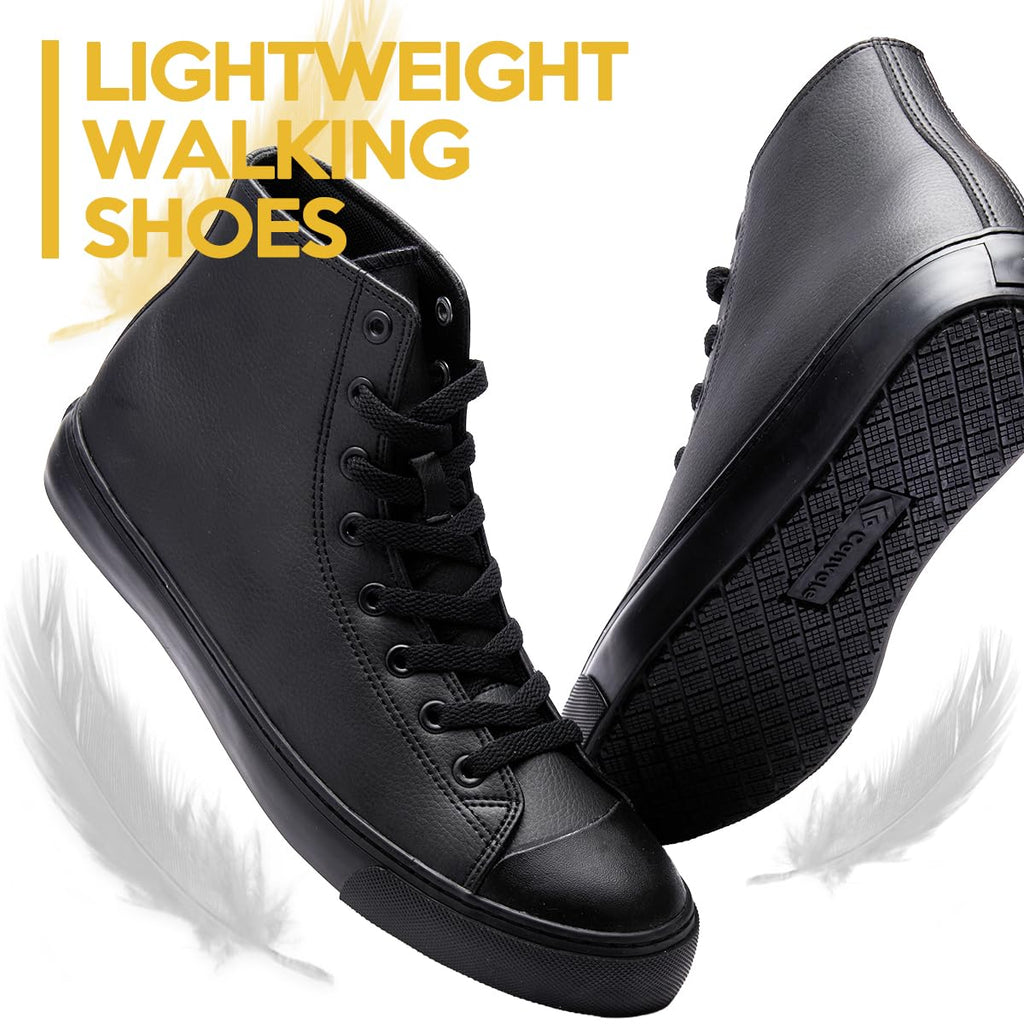 Black Waterproof Non-Slip Leather Work Shoes N3104