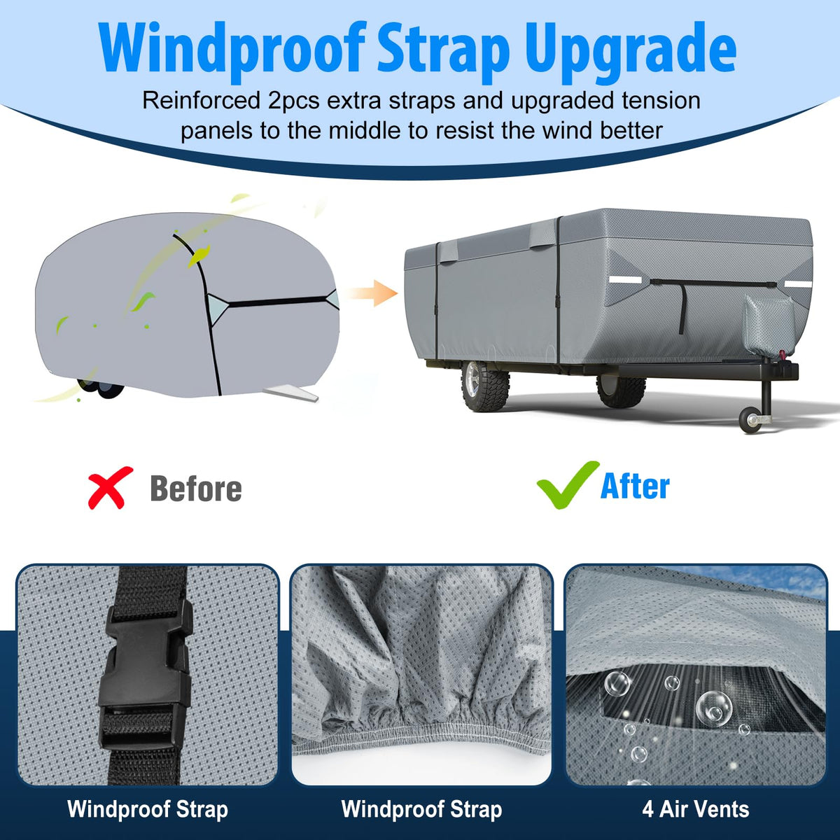 9 Layers 14-16ft Tent Trailer Cover S187168