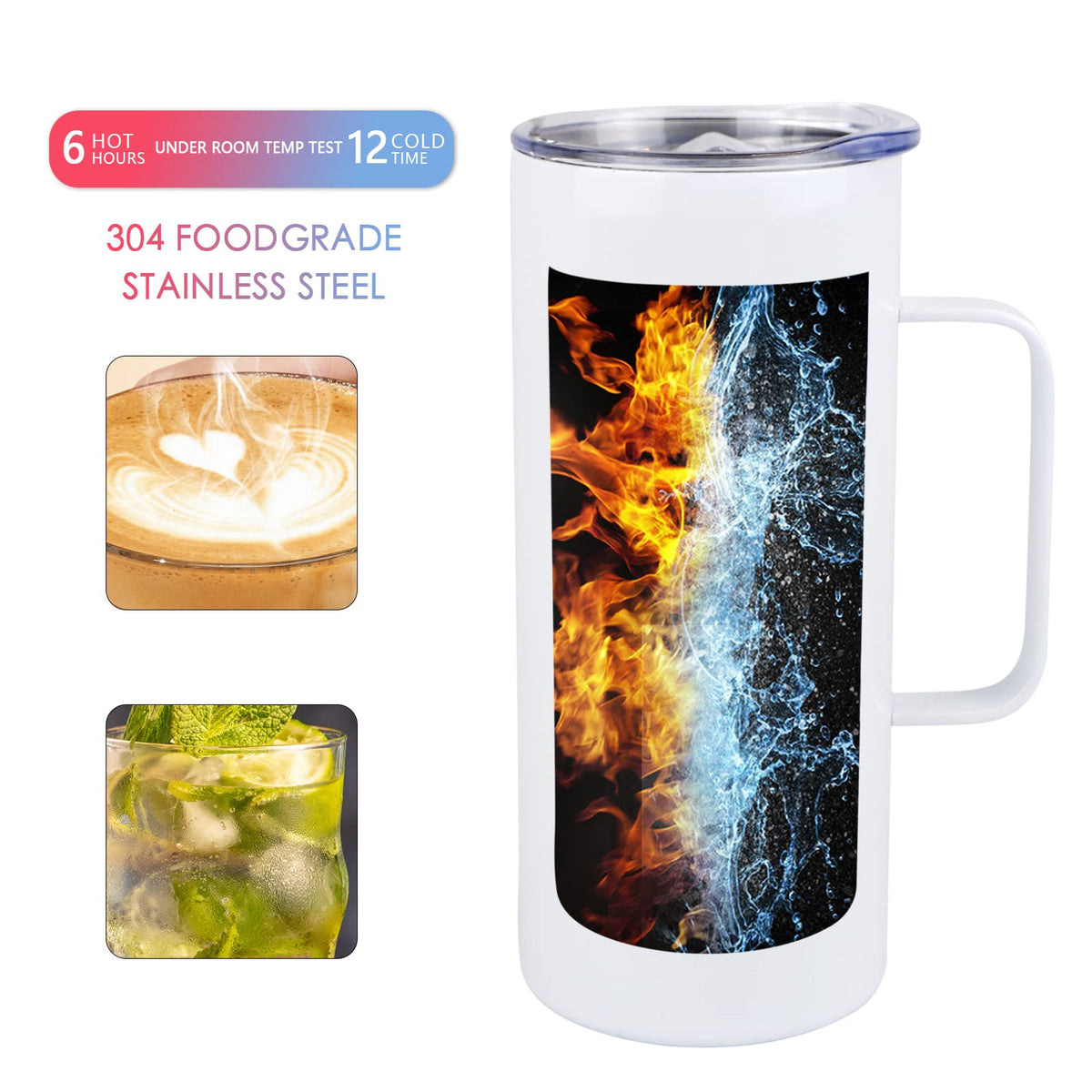 20oz Sublimation Skinny Tumbler with Handle & Coffee Mug X404956
