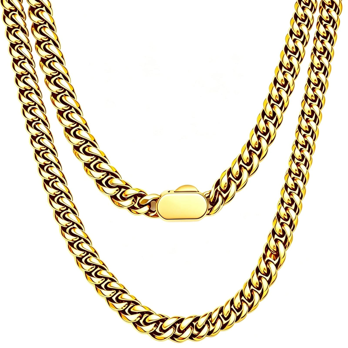 Stainless Steel 6mm Cuban Link Chain Necklace I533
