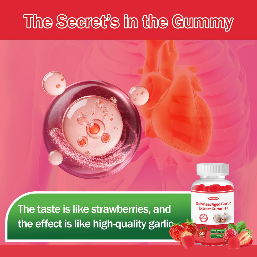 Aged Garlic Extract Gummies Strawberry Flavor R80693