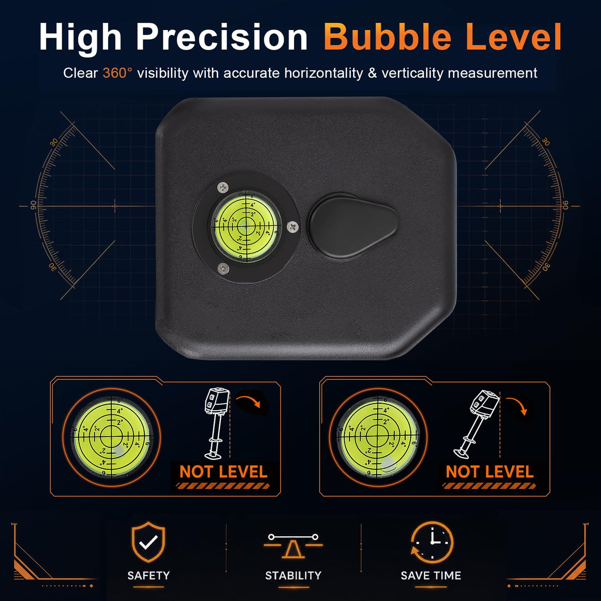 Waterproof Electric Trailer Jack with Built-in Spirit Level C9579