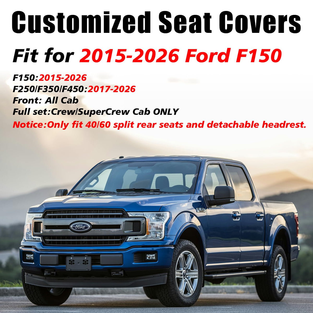 Leather Seat Covers Full Set Waterproof Custom Fit J9712