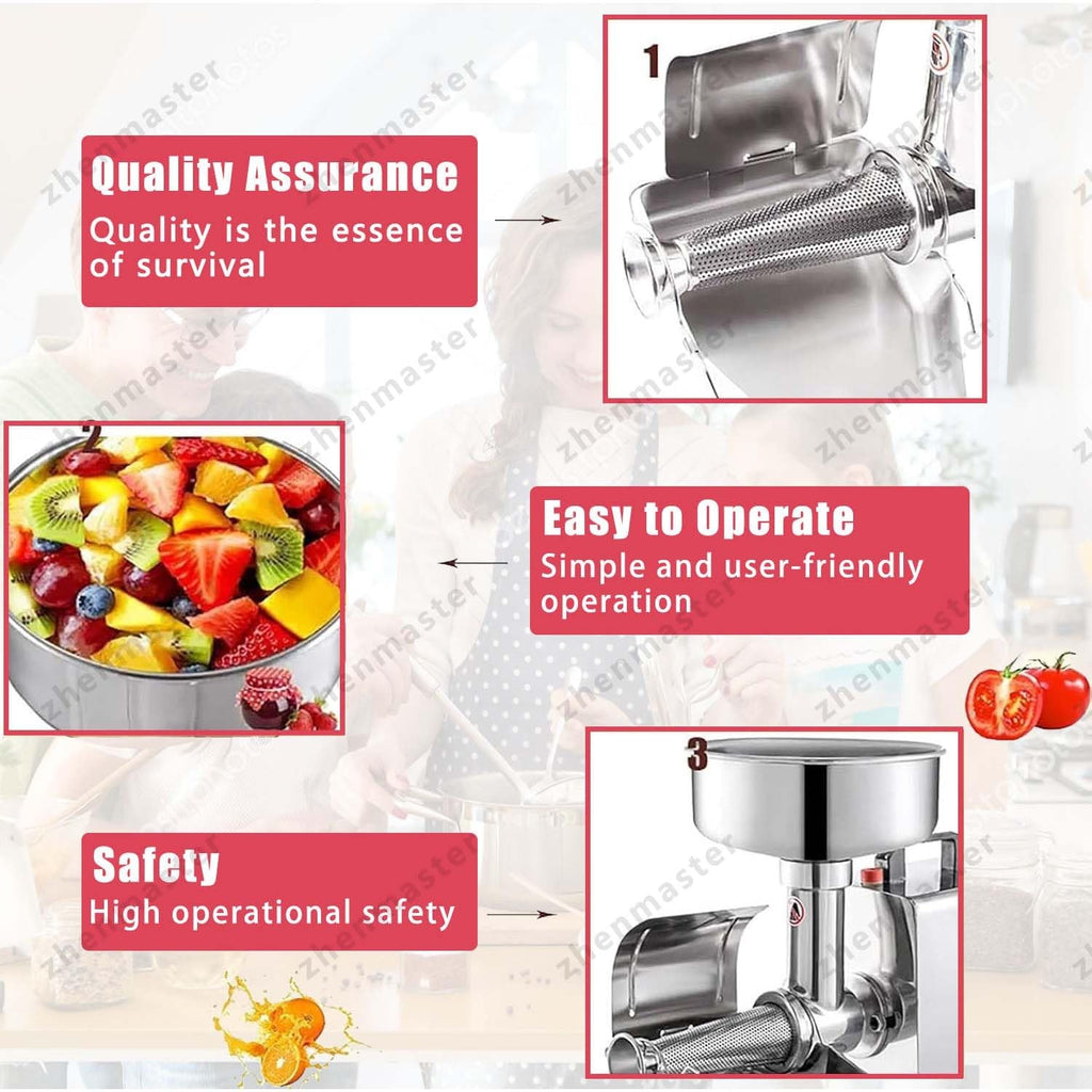 450W Stainless Steel Electric Tomato Strainer S915688