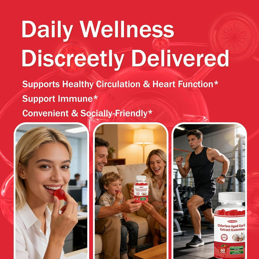 Aged Garlic Extract Gummies Strawberry Flavor R80693