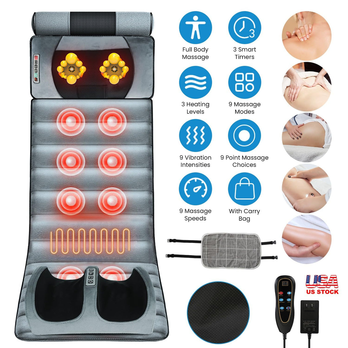 Full Body Massage Mat with Heat H578946