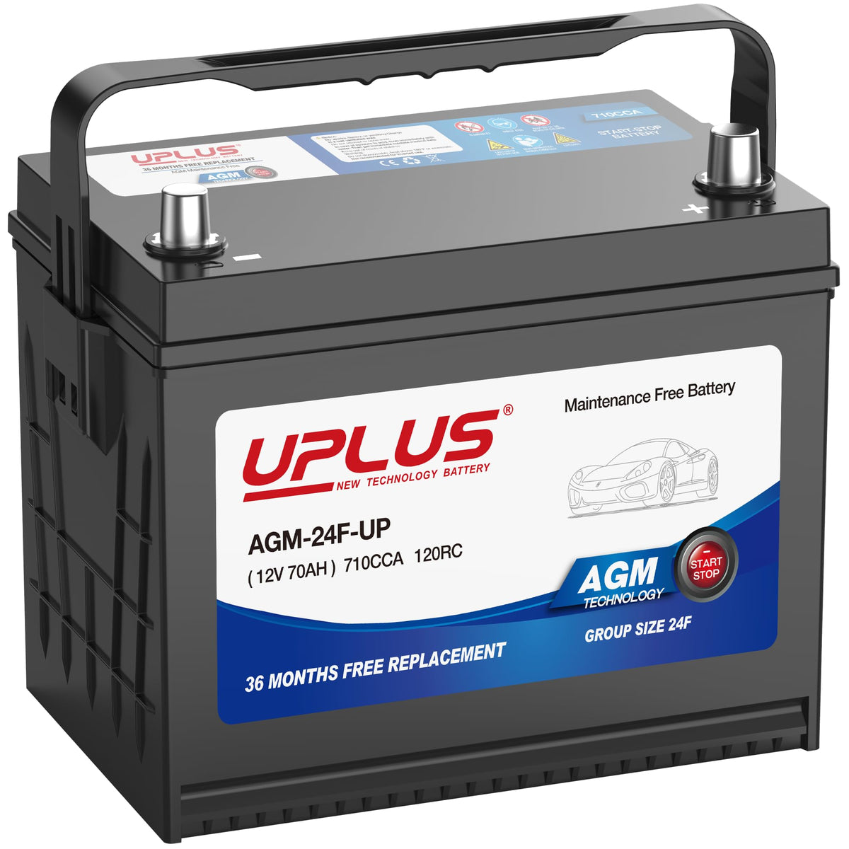 12V 70Ah 710CCA AGM Car Battery B92571