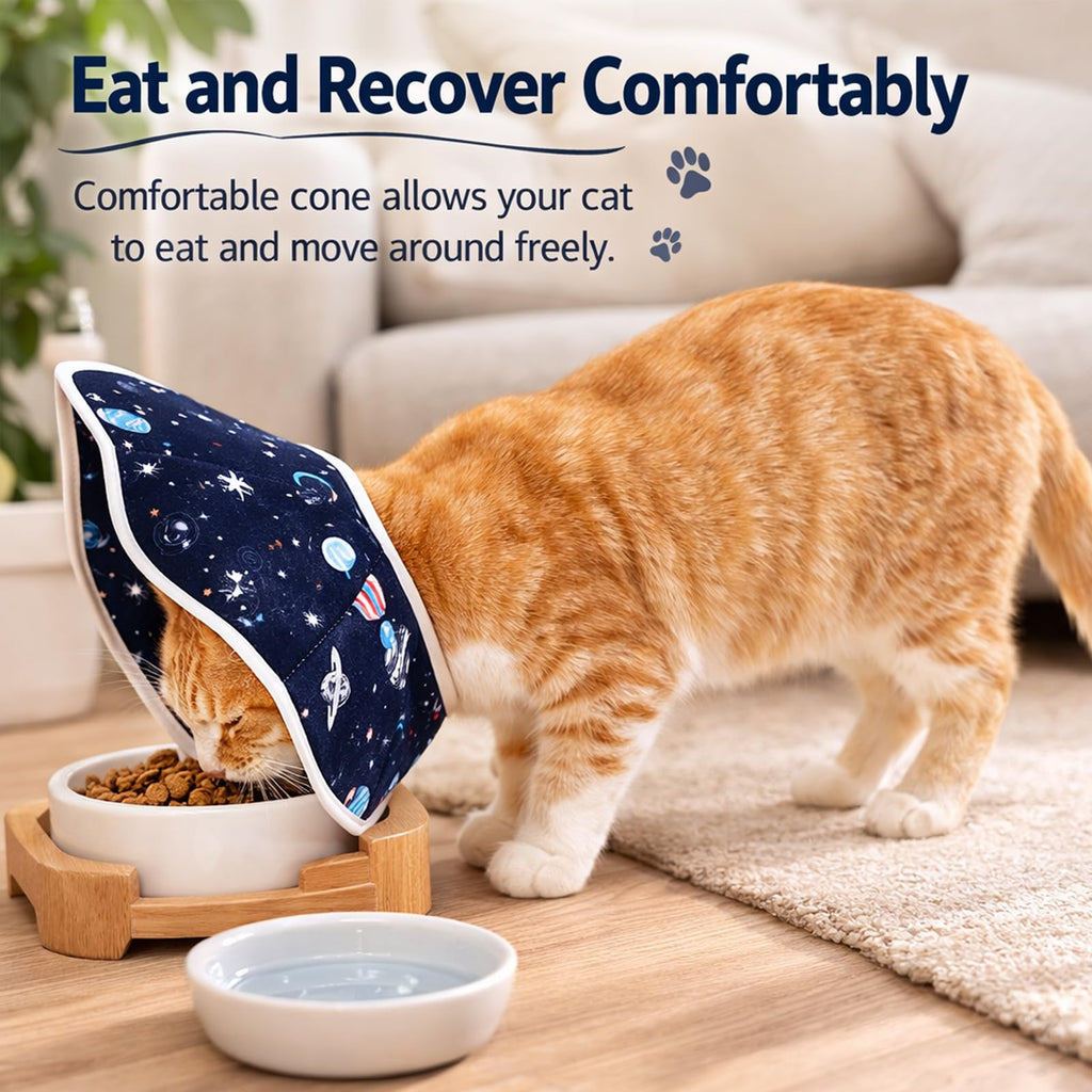 Soft Cat Recovery Cone Collar for Small Medium Cats V358