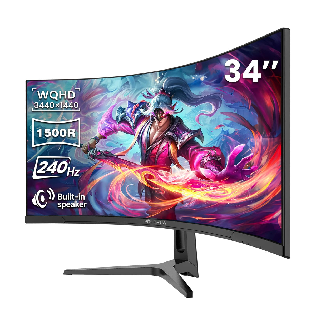 34" WQHD 240Hz Ultrawide Curved Gaming Monitor K310053