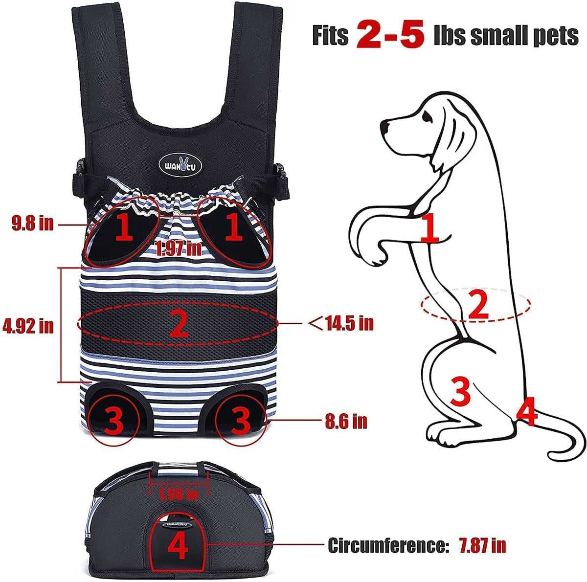 Adjustable Pet Carrier Backpack D8391