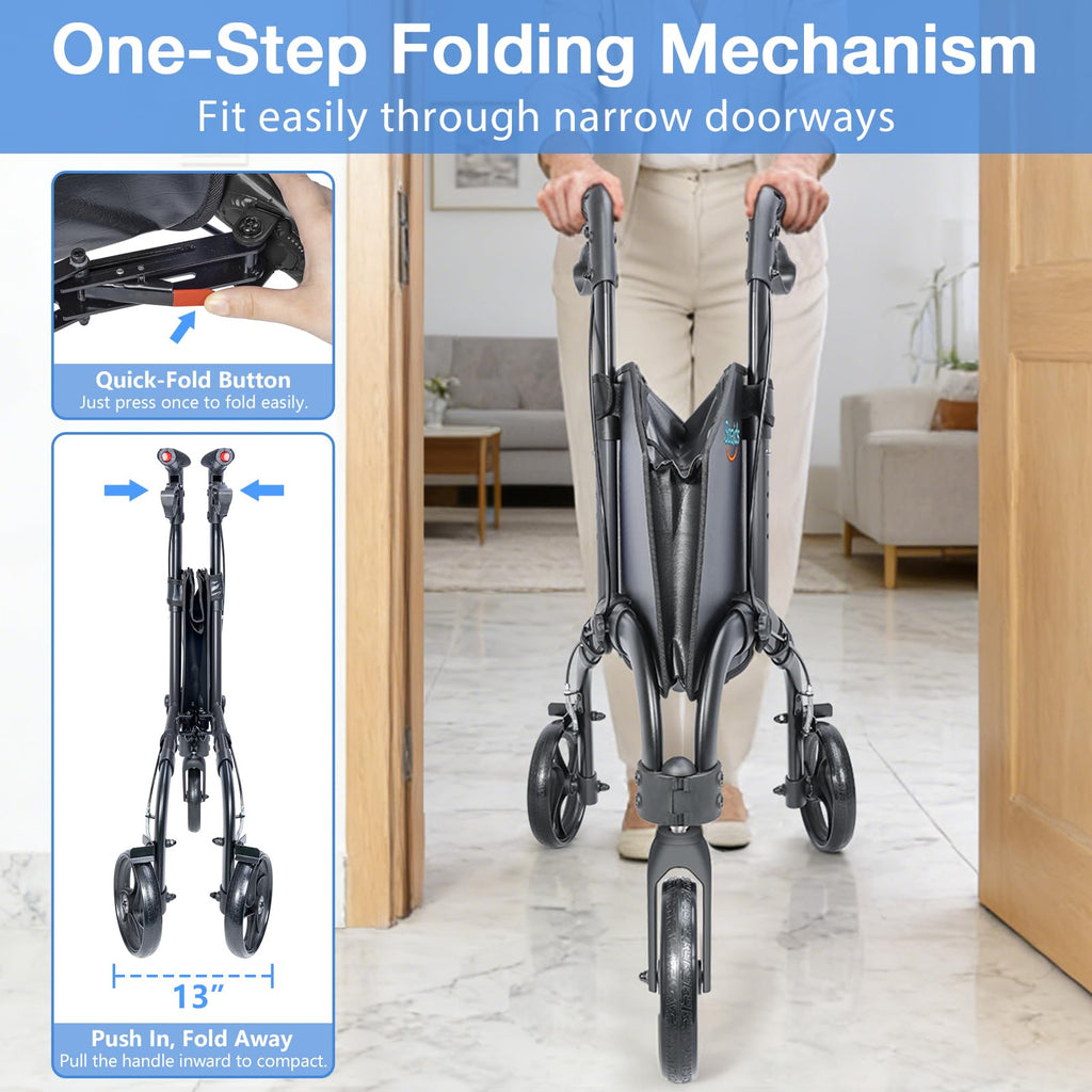 Lightweight Foldable 3 Wheel Walker V7490