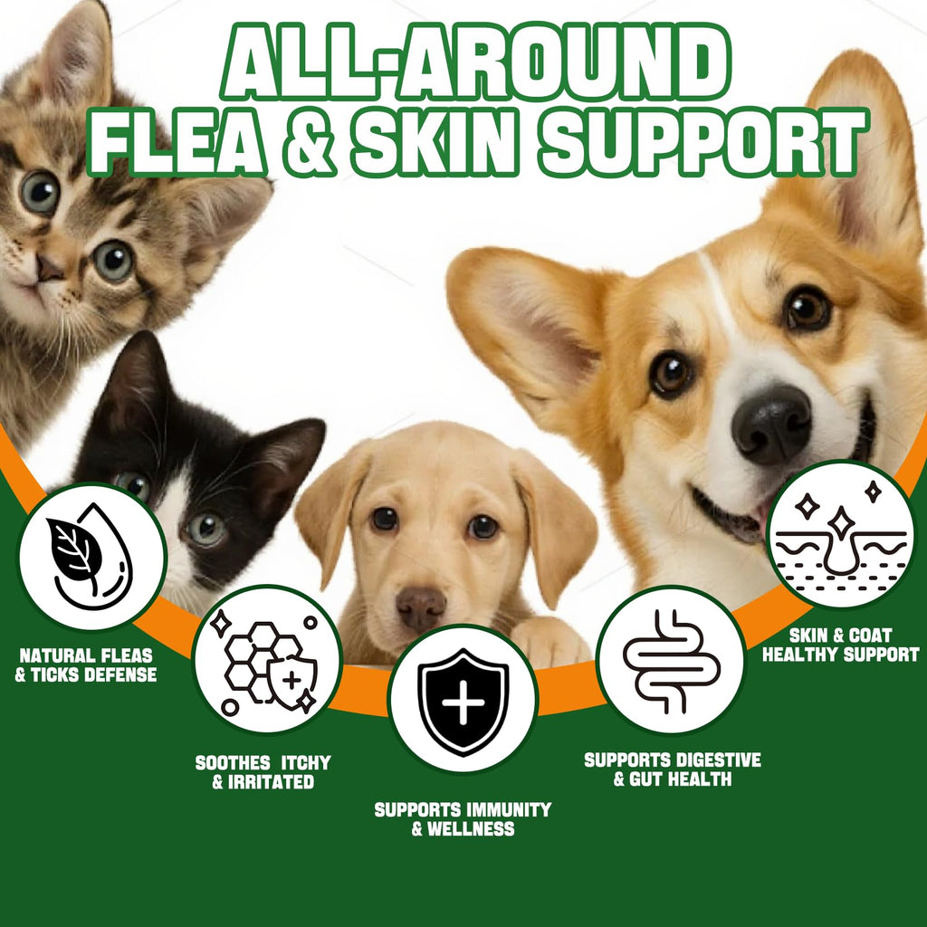 Flea and Tick Prevention Liquid Drops with Multivitamin R161438