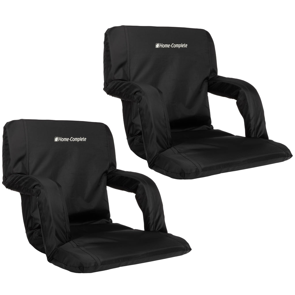 2-Pack Reclining Bleacher Chairs with Back and Cushion S1446