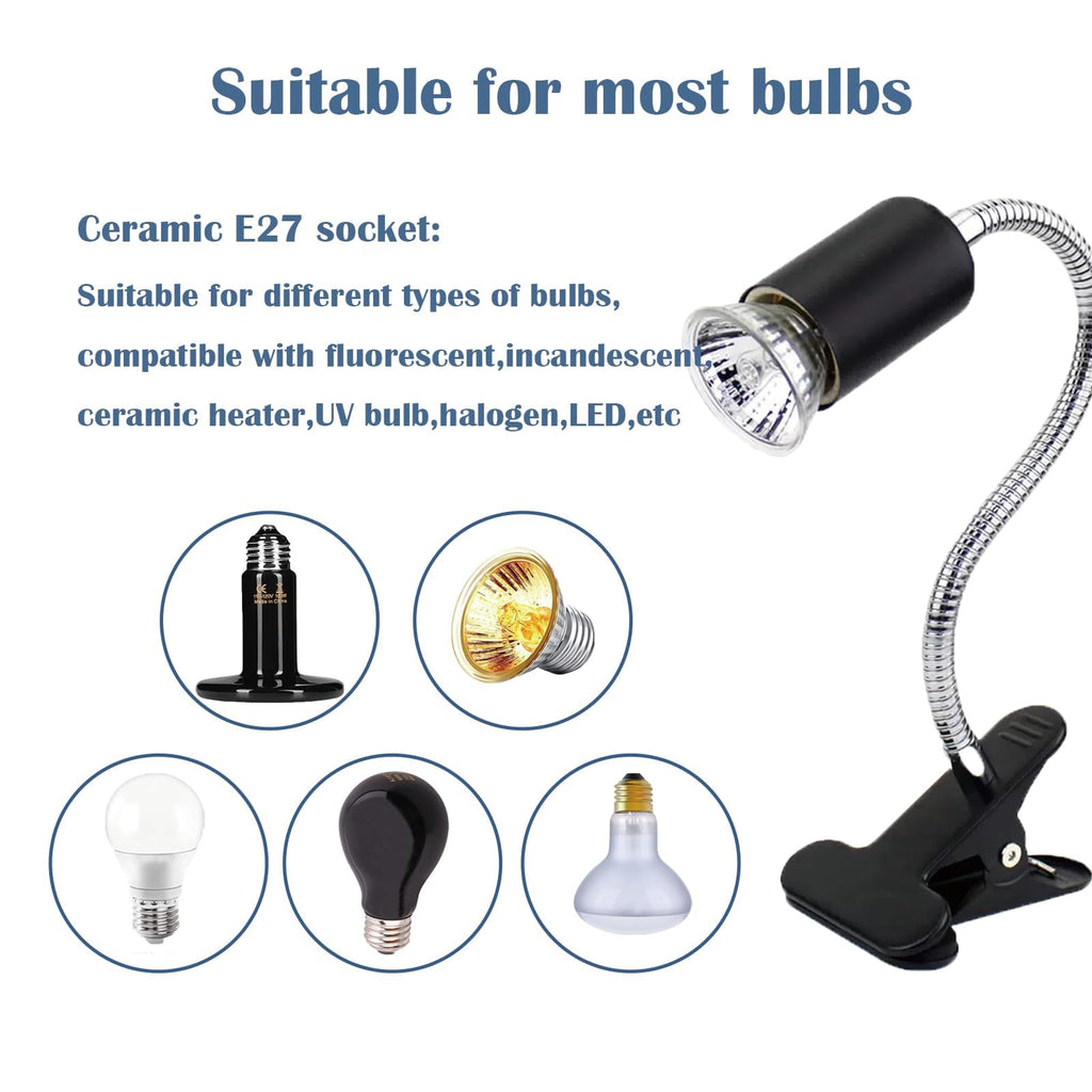 UVA UVB Reptile Heat Lamp with Two Heat Bulbs K26358