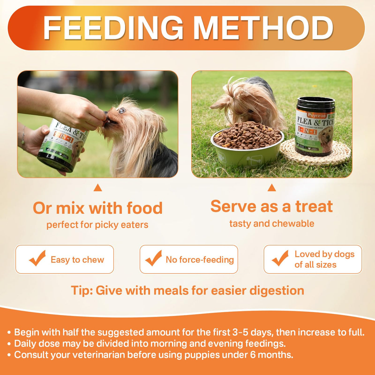 Flea and Tick Prevention for Dogs Chew F73820