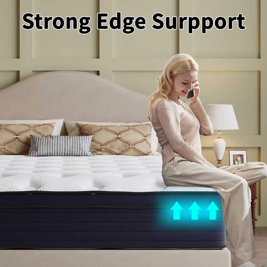 14 Inch Hybrid Green Tea Cooling Gel Memory Foam Mattress H155